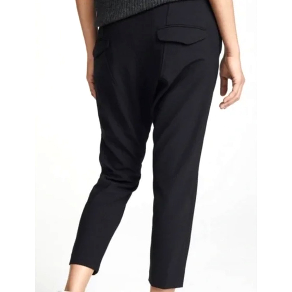 Nili Lotan 2 Wool Elastic Waist Paris Pants $495 Drawstring Slouchy Jet Black - Picture 6 of 10